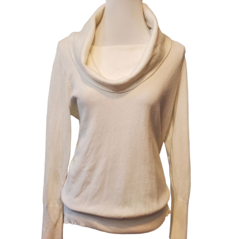 Chico's White Cowl Neck Sweater Size 2